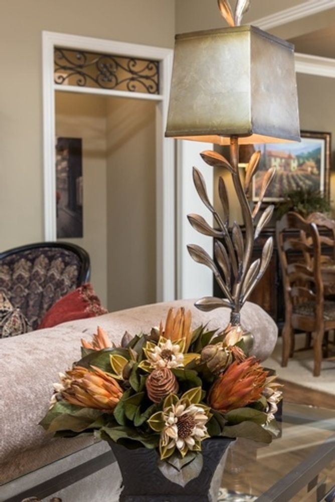 white horse living room remodel